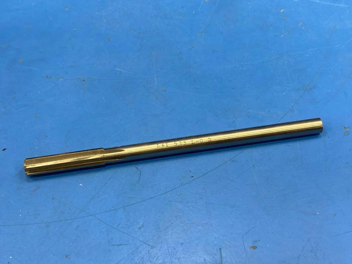 HSS Chucking Reamer 11mm .4330" (10.998mm) Straight Flute x 7" Long, L&I 533