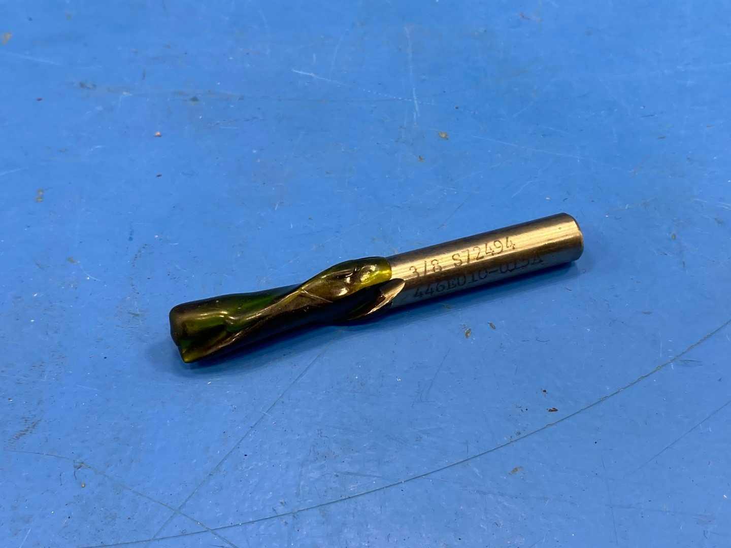 HSS Reamer 3/8" TiN Coated, Aircraft Aerospace Tooling, Onsrud S72494 446ED110-00LA, Appears Unused
