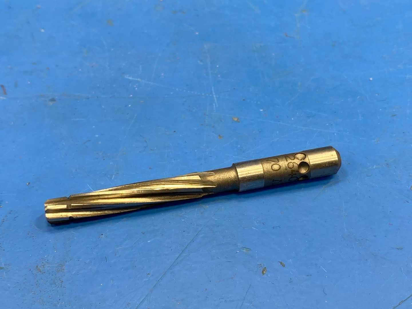 HSS Drill Reamer .2470" Threaded Shank x 3" Long, Aircraft Tooling, Used Machine Reamer