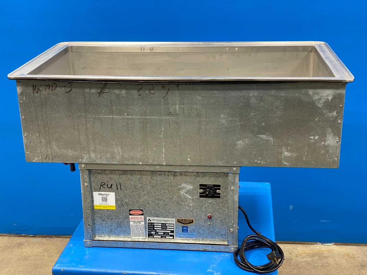 Atlas Metal Industries WCMD-3 Cold Food 3 Pan Refrigerated Drop In Stainless Steel Buffet