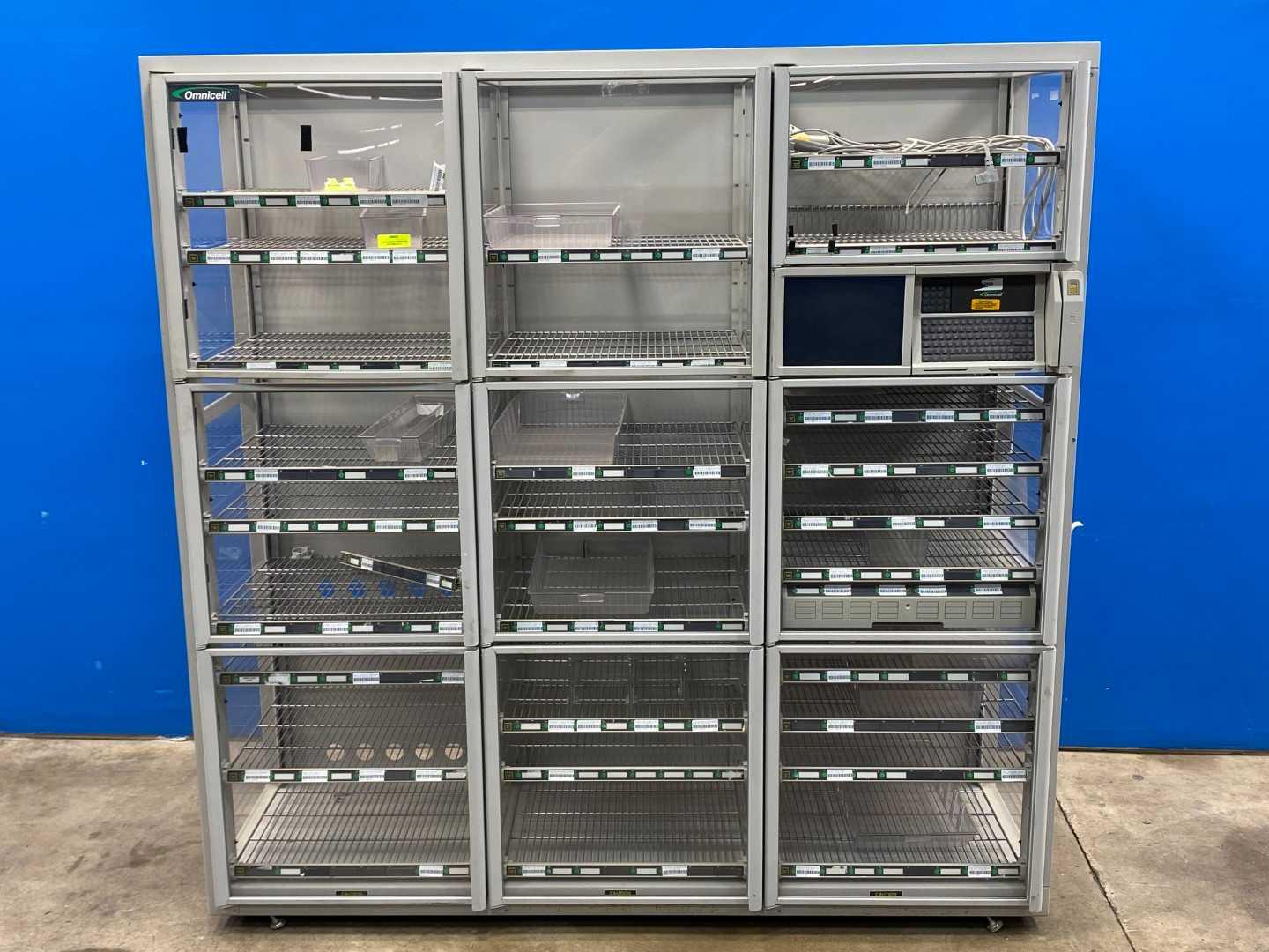 Omnicell 344 3 Cell OmniSupplier Cabinet - PARTS ONLY, Non-Functional - No SD Card, Zebra Scanner Included, Top Left Door Bent