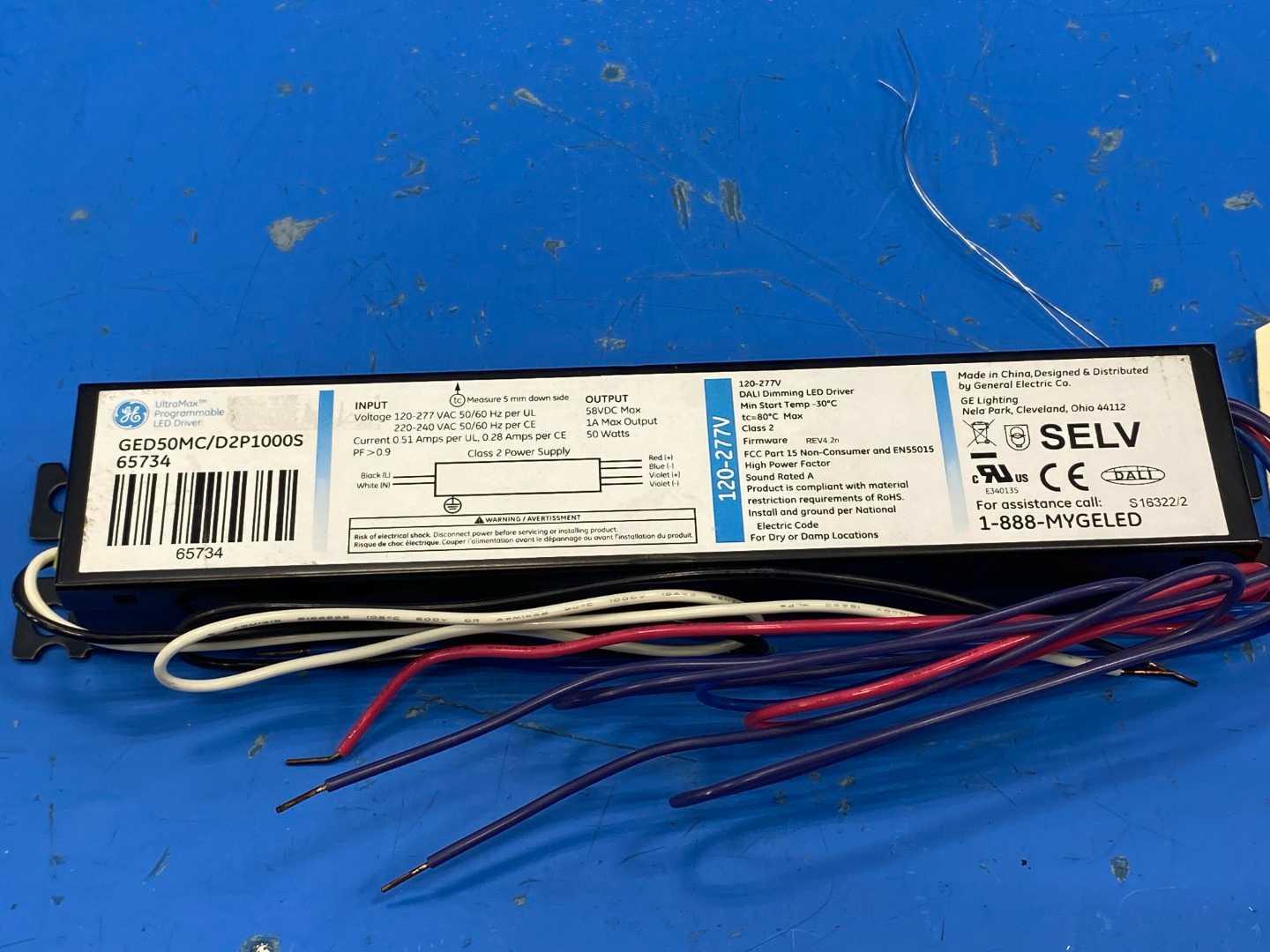 General Electric GED50MC/D2P1000S GE UltraMax Programmable LED Driver 65734