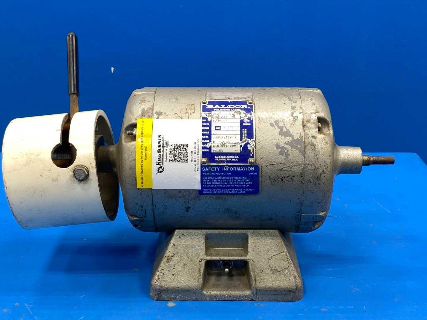 1/3 HP Dental Polishing Lathe 3450/1725 RPM 115V 1PH Two-Speed Baldor 380T Jeweler Buffer