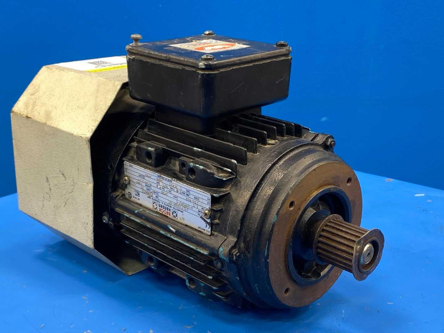 1 1/2 HP Electric Motor 3450 RPM 3PH 230/460V 60Hz TEFC Brook Hansen 1927106WA-02 W-DAROMJ-C Frame