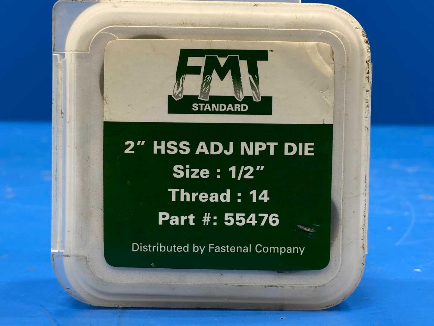 FMT 2" HSS ADJ NPT DIE Size: 1/2 Thread 14` Standard 2" Size: 1/2 14`