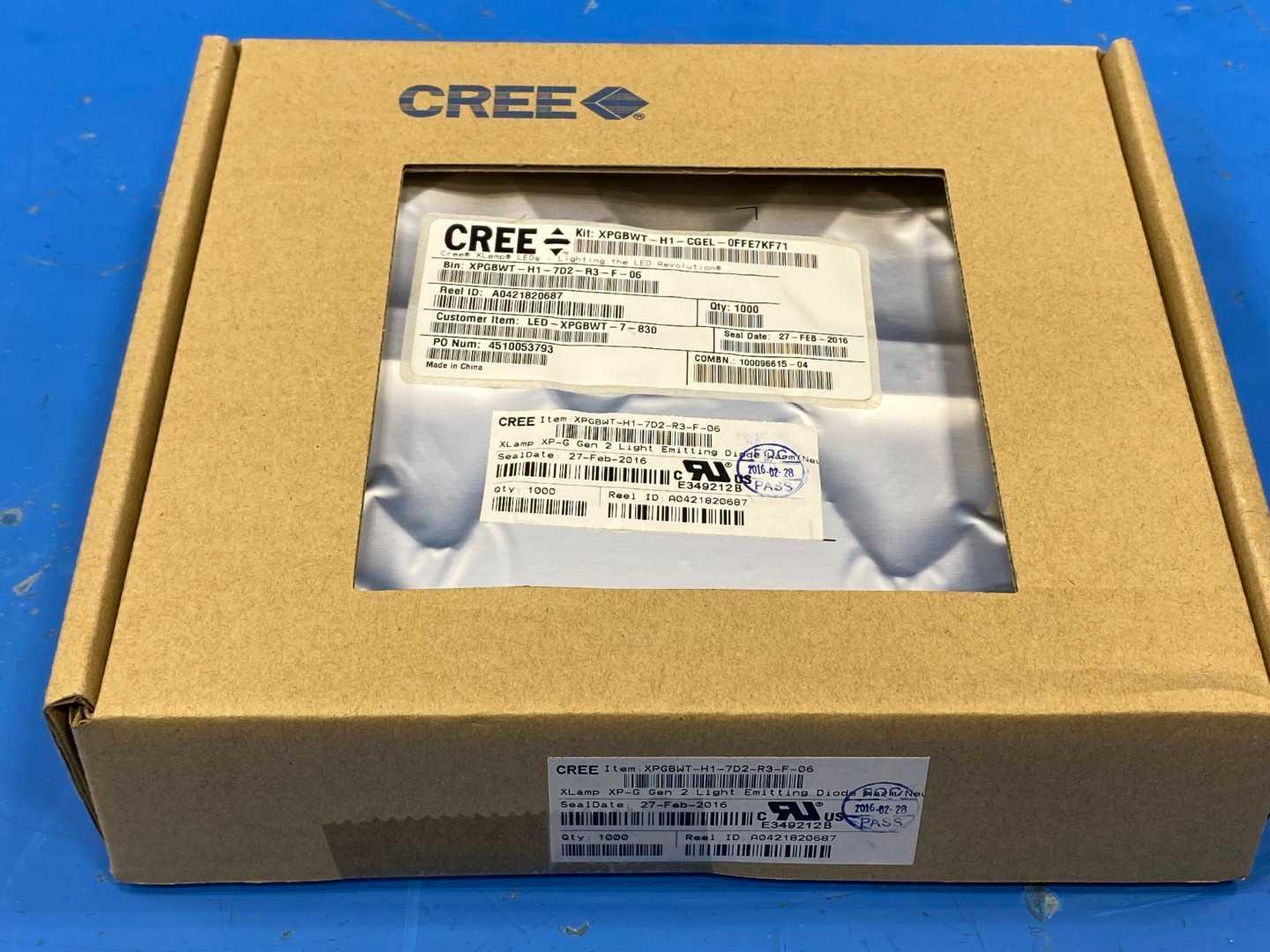 Cree XPGBWT-H1-7D2-R3-F-06 XLamp XP-G2 LED Reel 1000pc 3000K