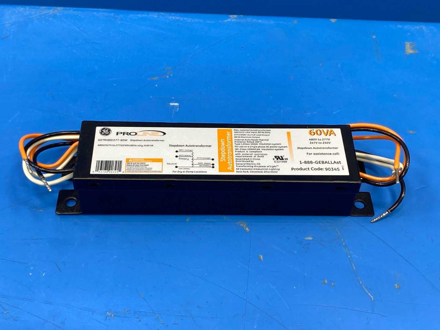 General Electric GETR480/277-60W Proline Stepdown Transformer Autotransformer 60VA 90345
