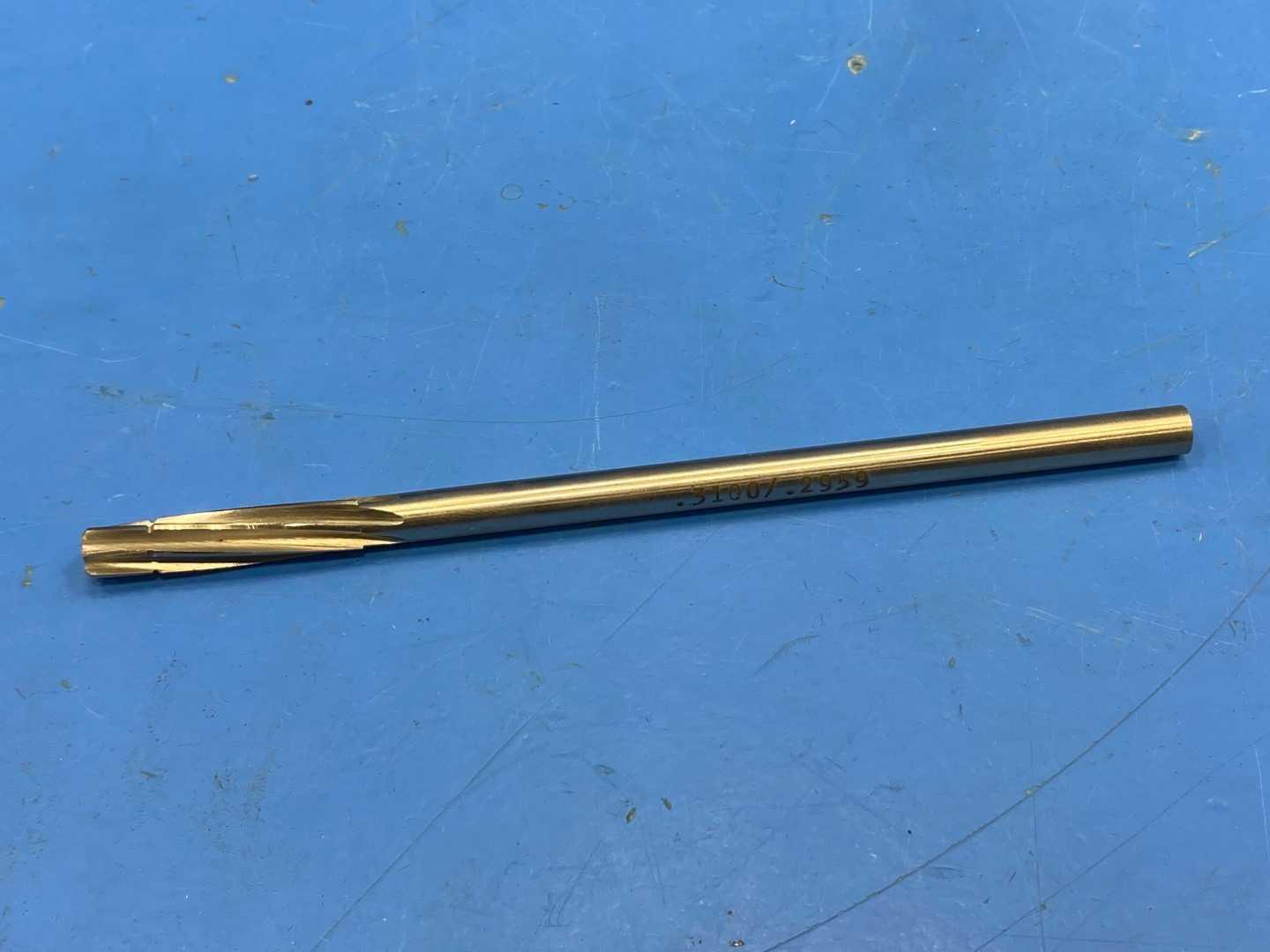 HSS Piloted Reamer 1/2" .5100" x .2959 Pilot, TiN Coated, Lavallee & Ide L-I #535, Used
