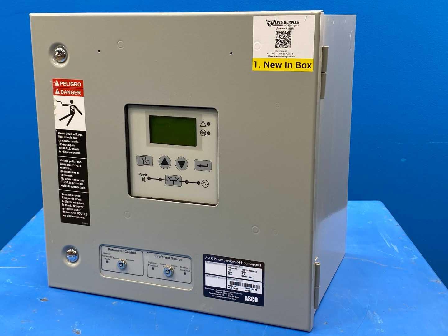 30 Amp Automatic Transfer Switch Asco 300 Series 3-Phase 480V NEMA 4 D03ATSA30030NGXC