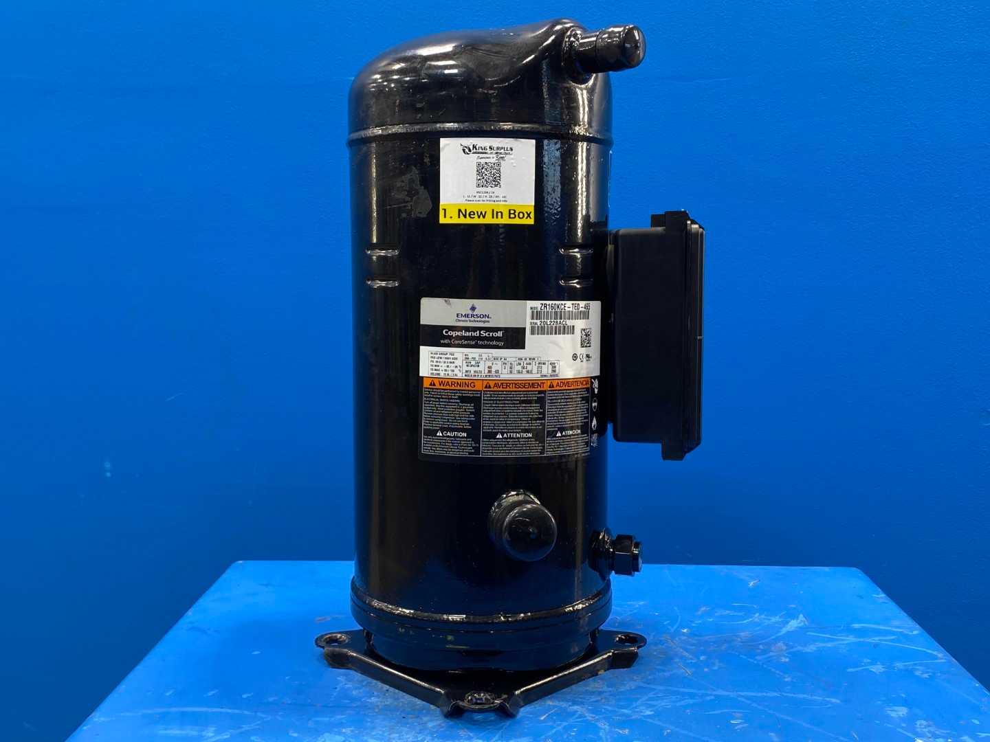 Copeland Scroll Compressor 13.3 Ton 159,000 BTU ZR160KCE-TED-465 460V 3 Phase R22 R407C