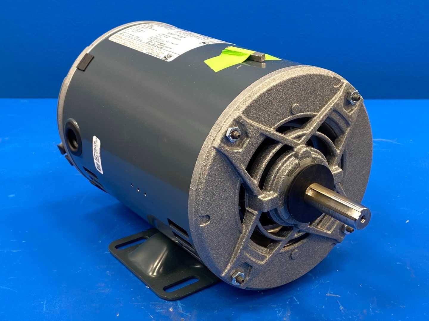 3/4 HP Electric Motor 1725 RPM 3 Phase 56 Frame Marathon 056T17DRR70034A1 Dual Voltage 208-230/460V Drip Proof 1/2 HP at 190/380V 50/60Hz