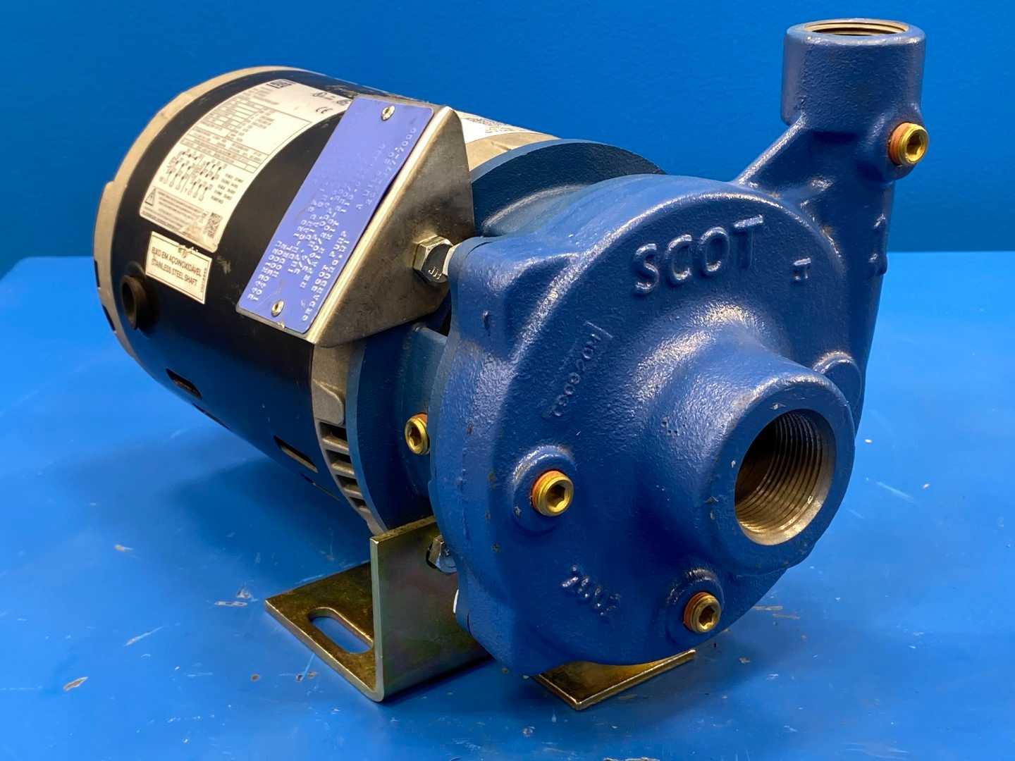 WEG 7536OS3EJPR56J-S48P 3/4 HP 230/460V 3475 RPM 3PH 60Hz 56J ODP 73560S3EJPR56J-S48P Motor w/ 128 SF Scot Pump