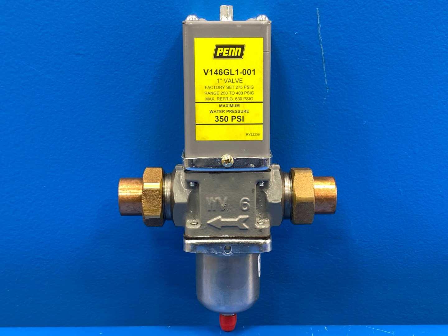 Johnson Controls V146GL1-001C 1" 2-Way Pressure-Actuated Water-Regulating Valve 200-400PSIG Range