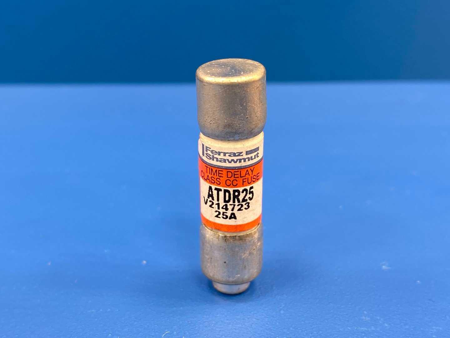 25 Amp Class CC Time Delay Fuse 600V Mersen Amp-Trap 2000 ATDR-25
