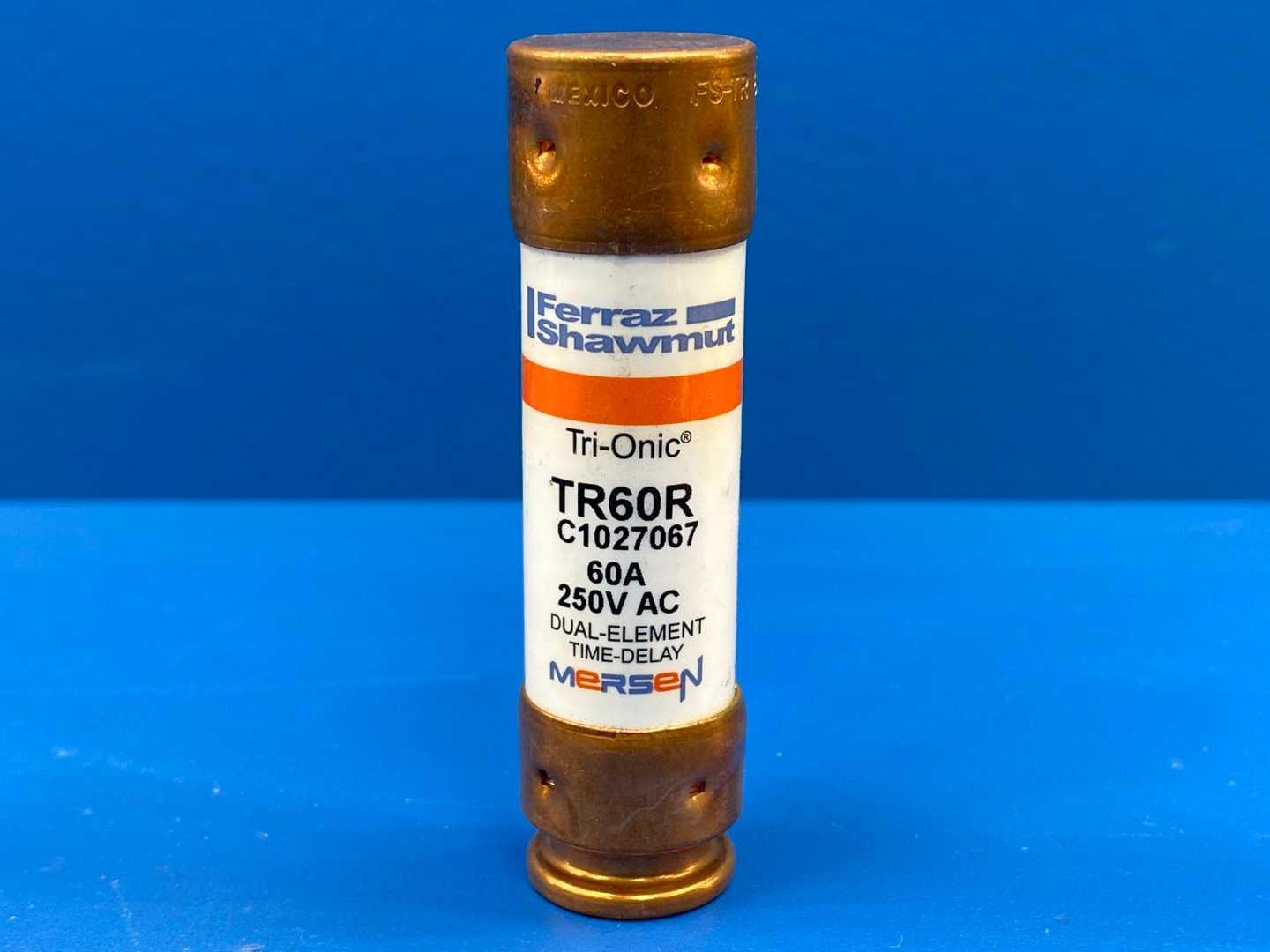 60 Amp Class RK5 Time Delay Fuse 250V Mersen Tri-Onic TR-60R