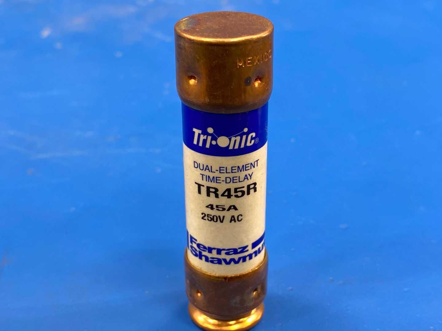 45 Amp Class RK5 Time Delay Fuse 250V Mersen Tri-Onic TR-45R