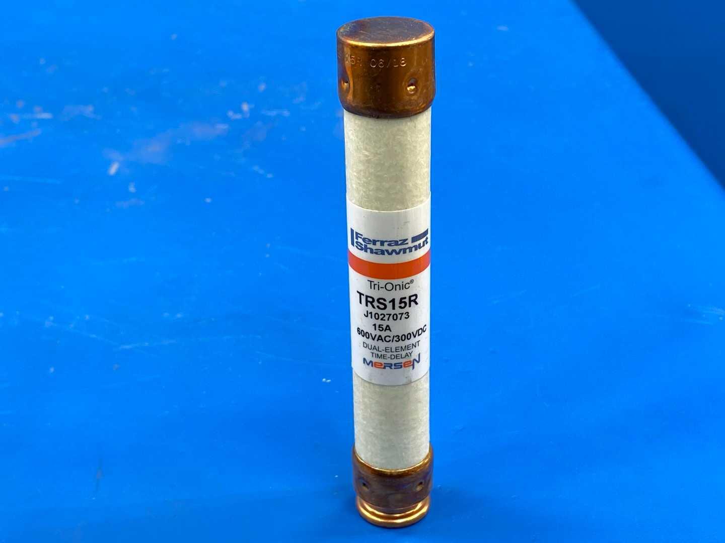 15 Amp Class RK5 Time Delay Fuse 600V Mersen Tri-Onic TRS-15R
