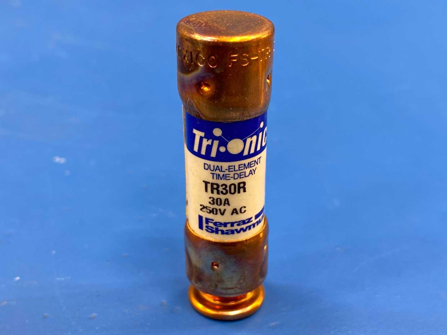 30 Amp Class RK5 Time Delay Fuse 250V Mersen Tri-Onic TR-30R