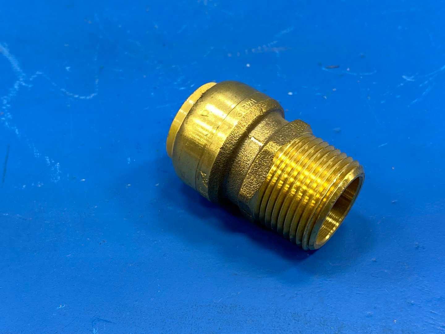3/4" Push-to-Connect Male Adapter MNPT - SharkBite U134LF Brass Lead-Free Fitting (New in Bag)