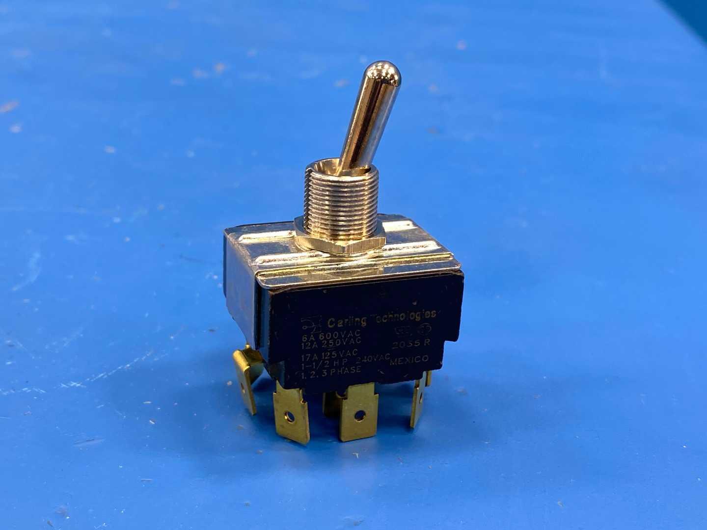 Carling Technologies 9 Prong Toggle Switch 6A 600VAC, 2HP, 3-Phase, 2 position