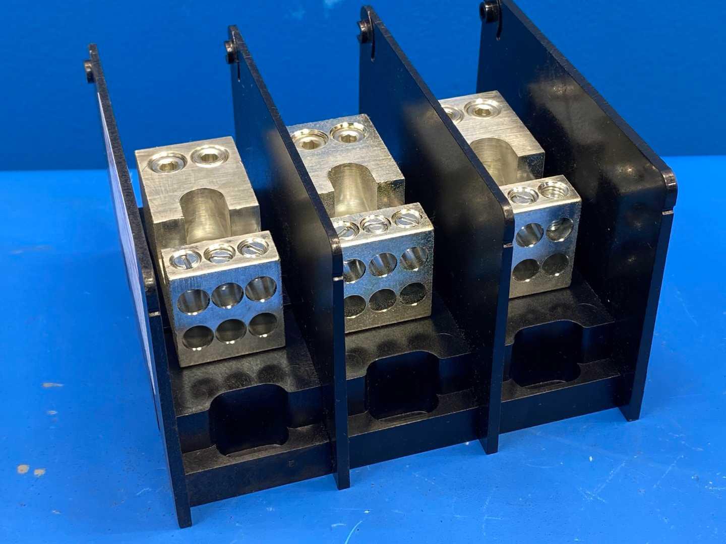 Mersen MPDB67513 3-Pole Power Distribution Block 350A Copper 270A Aluminum 1000V 2/0-14AWG