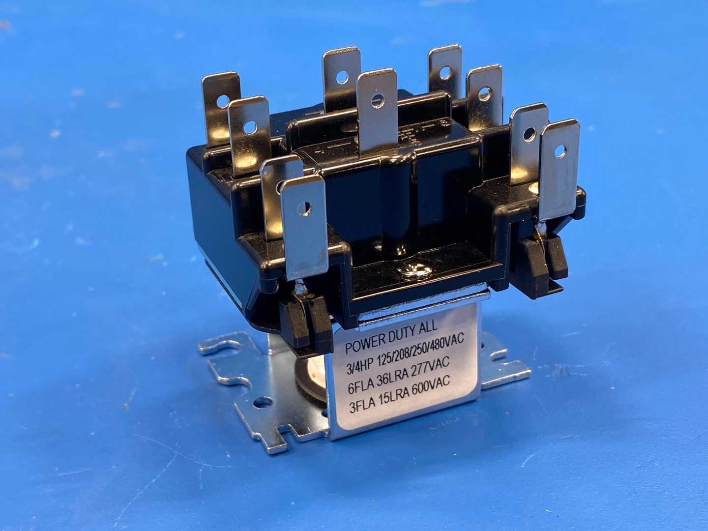 Mars 90340 Switching Relay 24VAC Coil DPDT 3/4 HP 125/208/250/480VAC