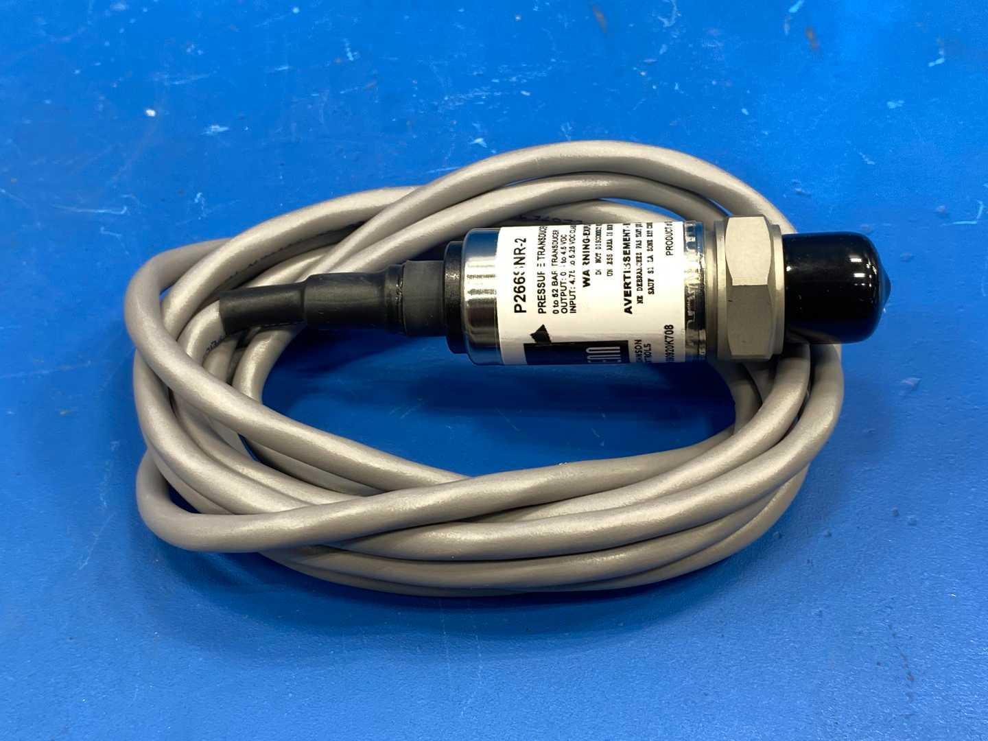 Johnson Controls P266SNR-2C Pressure Transducer 1/4" SAE 0 to 502 Bar 45 Degree Flare Internal Port 2M Shielded Cable