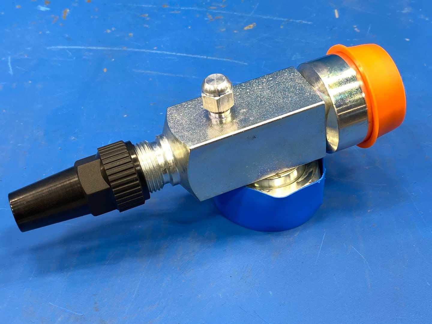 HVAC Refrigeration Service Valve Rotolock 1-3/4-12 x 1-5/8 Sweat Horizontal 1/4 Gauge Port Opposite Refrigeration Sales 091-400F230/145OZ