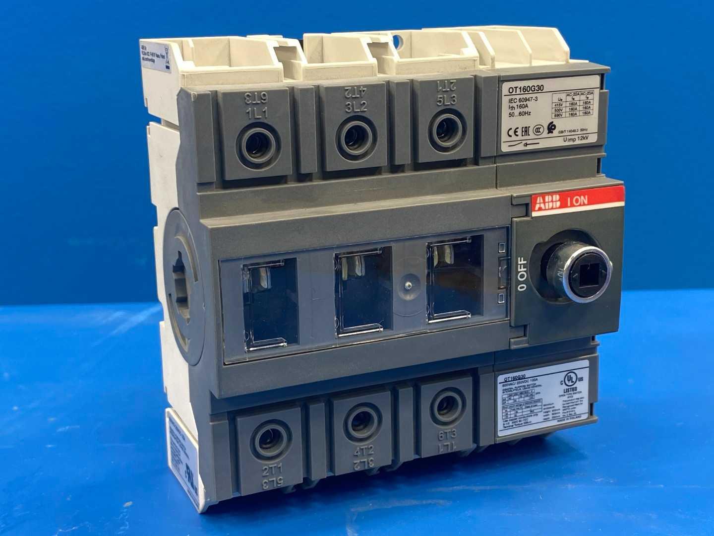 ABB 1SCA138207R1001 (OT160G30) 160 Amp Switch Disconnect OT160G30 415/500/690V 50/60 Hz 3-Pole