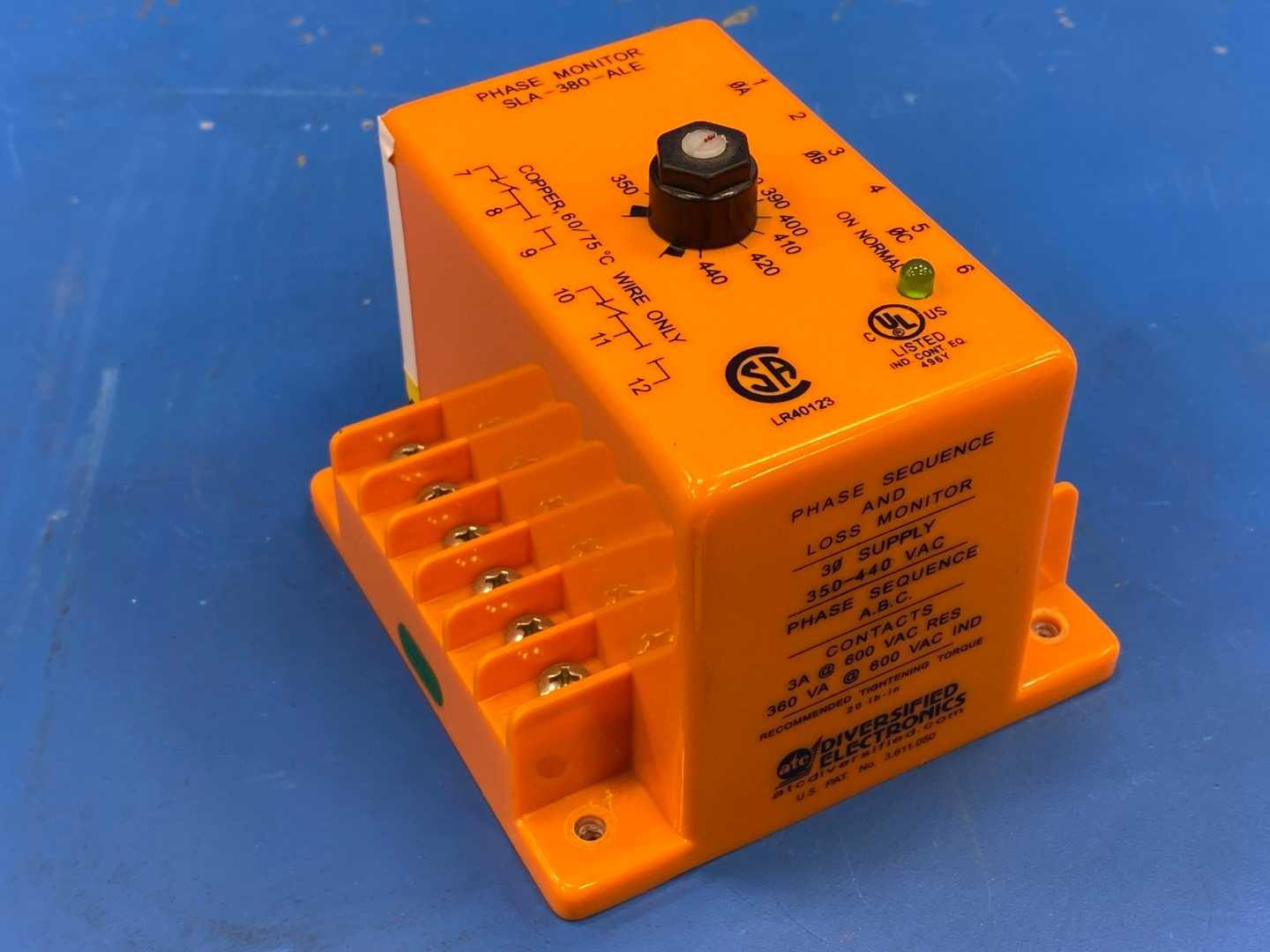 ATC Diversified Electronics SLA-380-ALE Phase Monitoring Relay 350-440VAC 3A