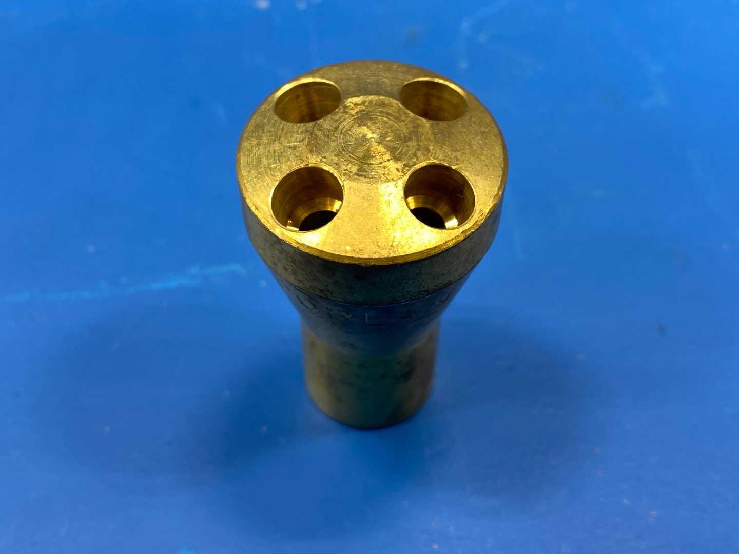 Refrigerant Distributor 5/8" ODM Inlet 4-Circuit Brass, Sporlan 1622, 5/16" ODF Outlets, J Nozzle