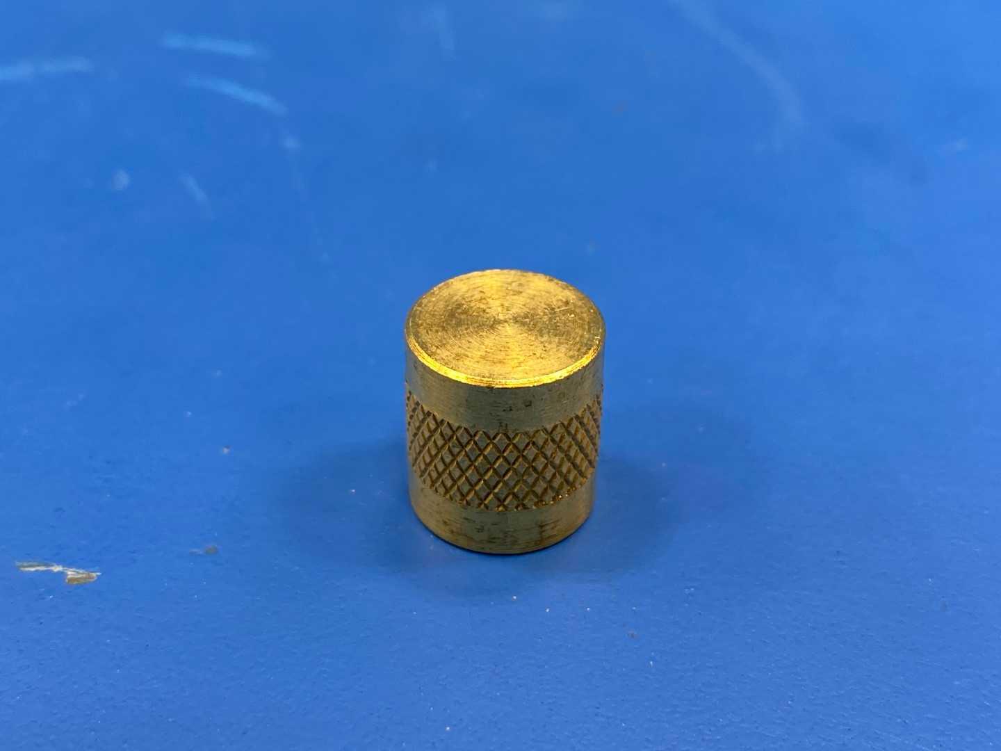 Lot of 100 - Knurled Brass Closed-End Caps, 3/8" Female Thread, HVAC / Refrigerant / Equipment Finishing Plugs - Bulk Wholesale