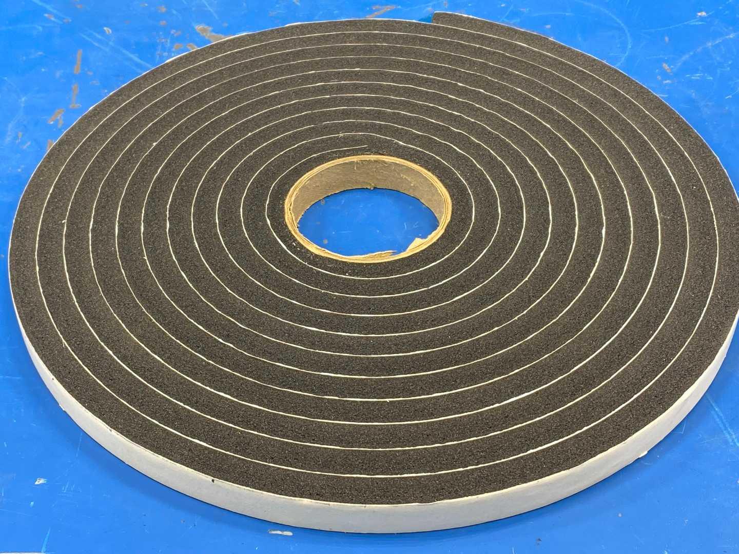 Case of 24 - Vinyl Foam Gasket Tape, 1/2" Thick x 3/4" Wide x 25 ft Roll, Black, Acrylic Adhesive - Closed-Cell Weatherstripping / HVAC Seal / Window Door Gasket - Pres-Bond VF5650
