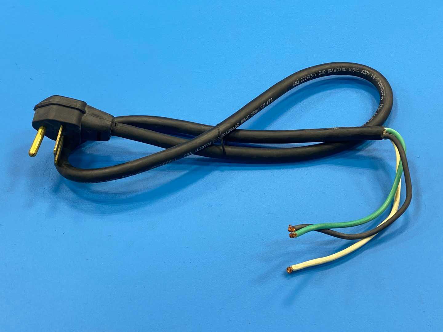 10 AWG SJO 3-Conductor Power Cord – UL/CSA 300V 105°C Heavy Duty Cable NEMA 6-30P