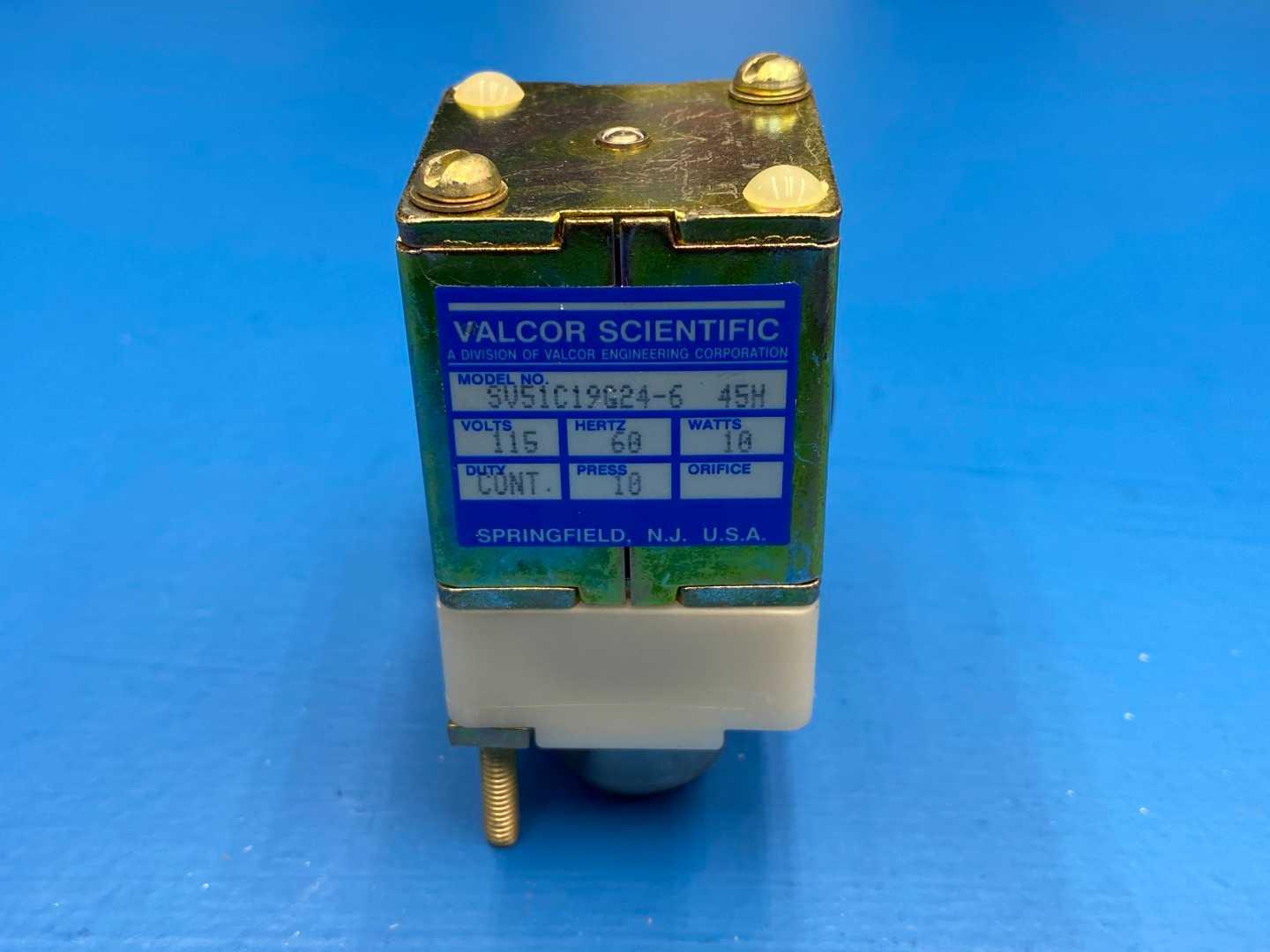 Valcor SV51C19G24-6 Scientific , 2-Way Isolation Solenoid Valve 1/4" port size, 115V 60Hz 10W 10PSIG