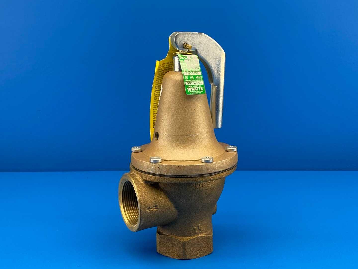 Watts 174A-M1 Water Pressure Safety Relief Valve, 1-1/4 inch, 150 PSI, 6,340,000 BTU/hr