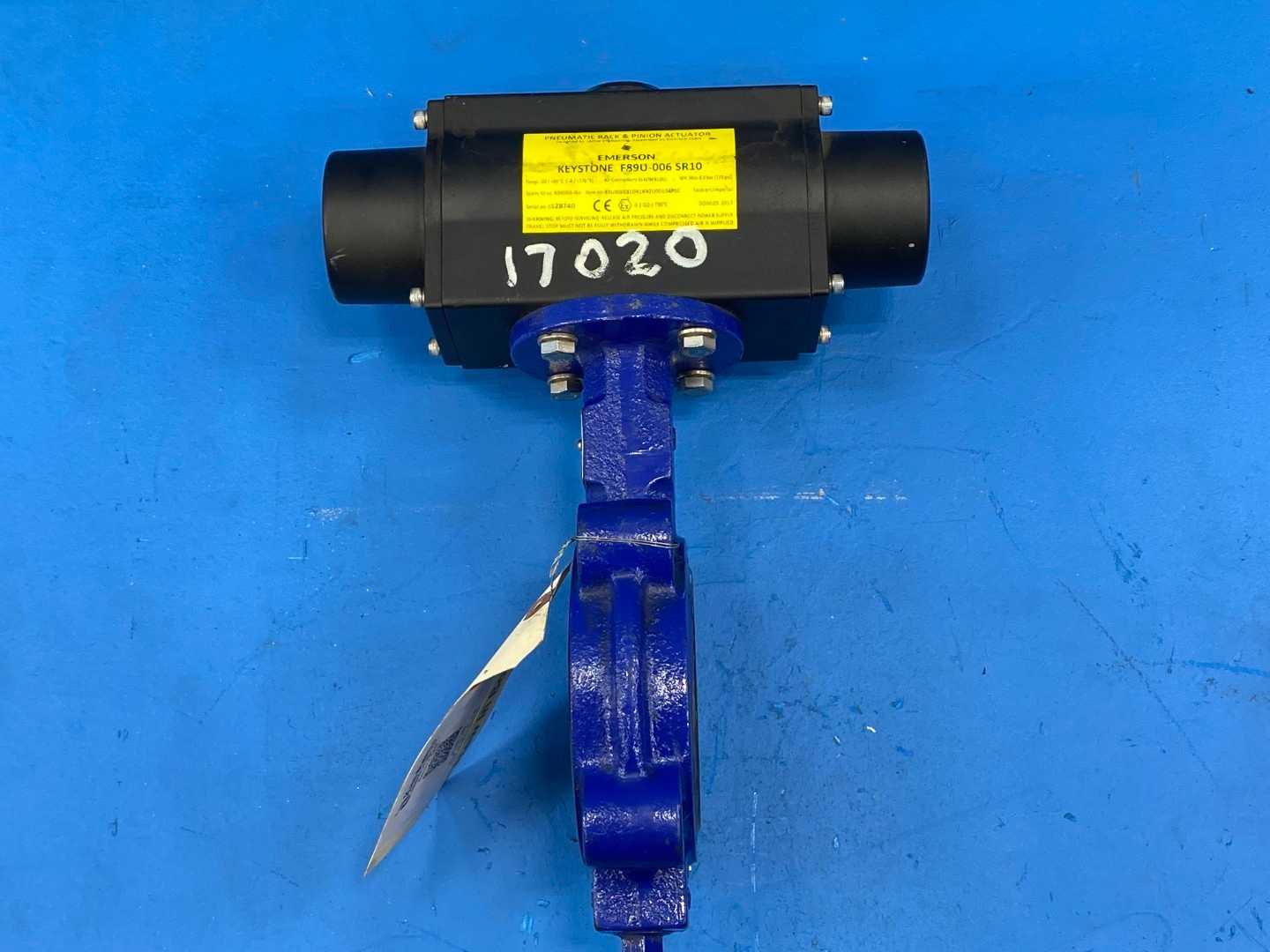 Emerson F89U-006 SR10 KEYSTONE w/ Keystone Body CI Disc 304SS Stem 416SS Seat NBR Figure 222