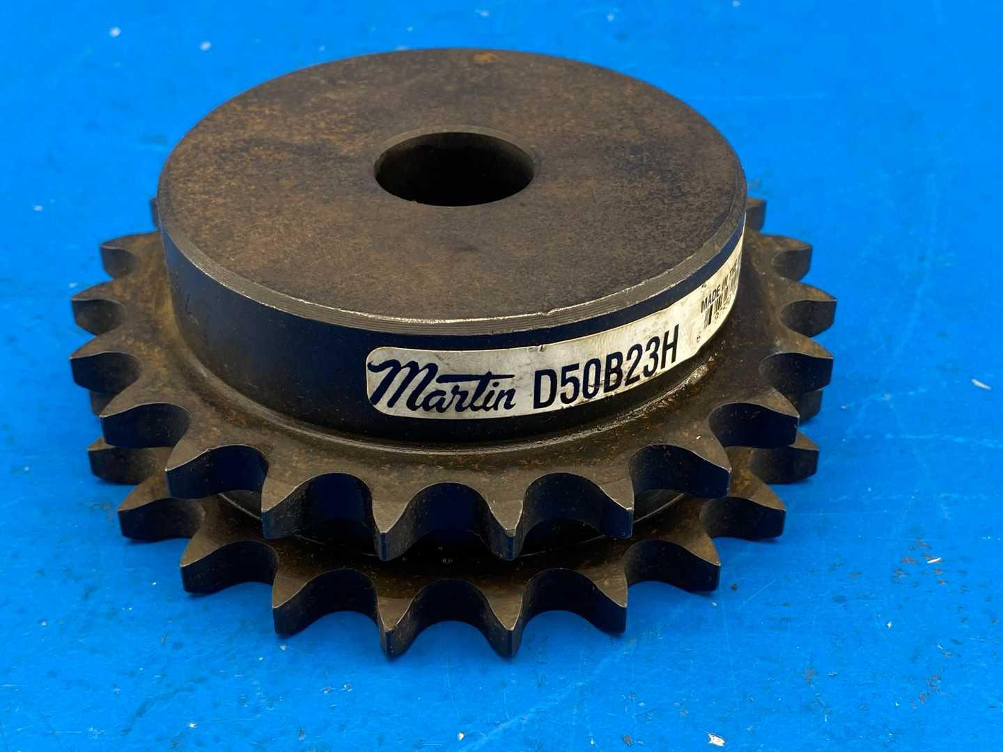 Martin Sprocket & Gear D50B23H Double Roller 23 Teeth, 1 in Stock Bore, Steel Material