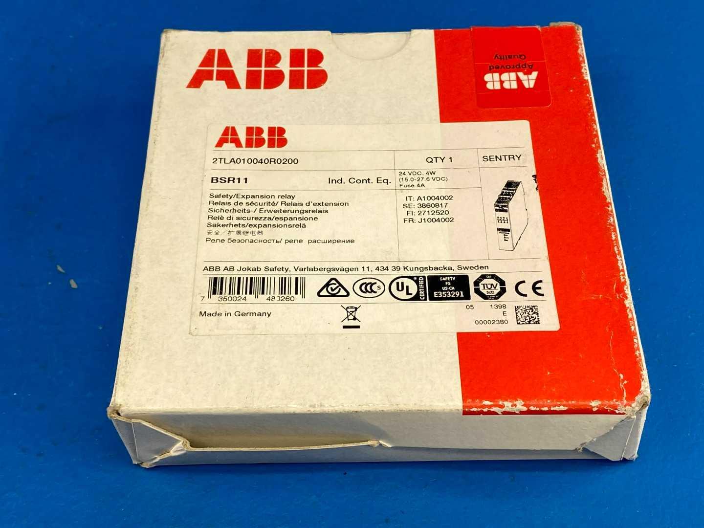 ABB 2TLA01004R0200 / BSR11 Sentry Safety/Expansion Relay
