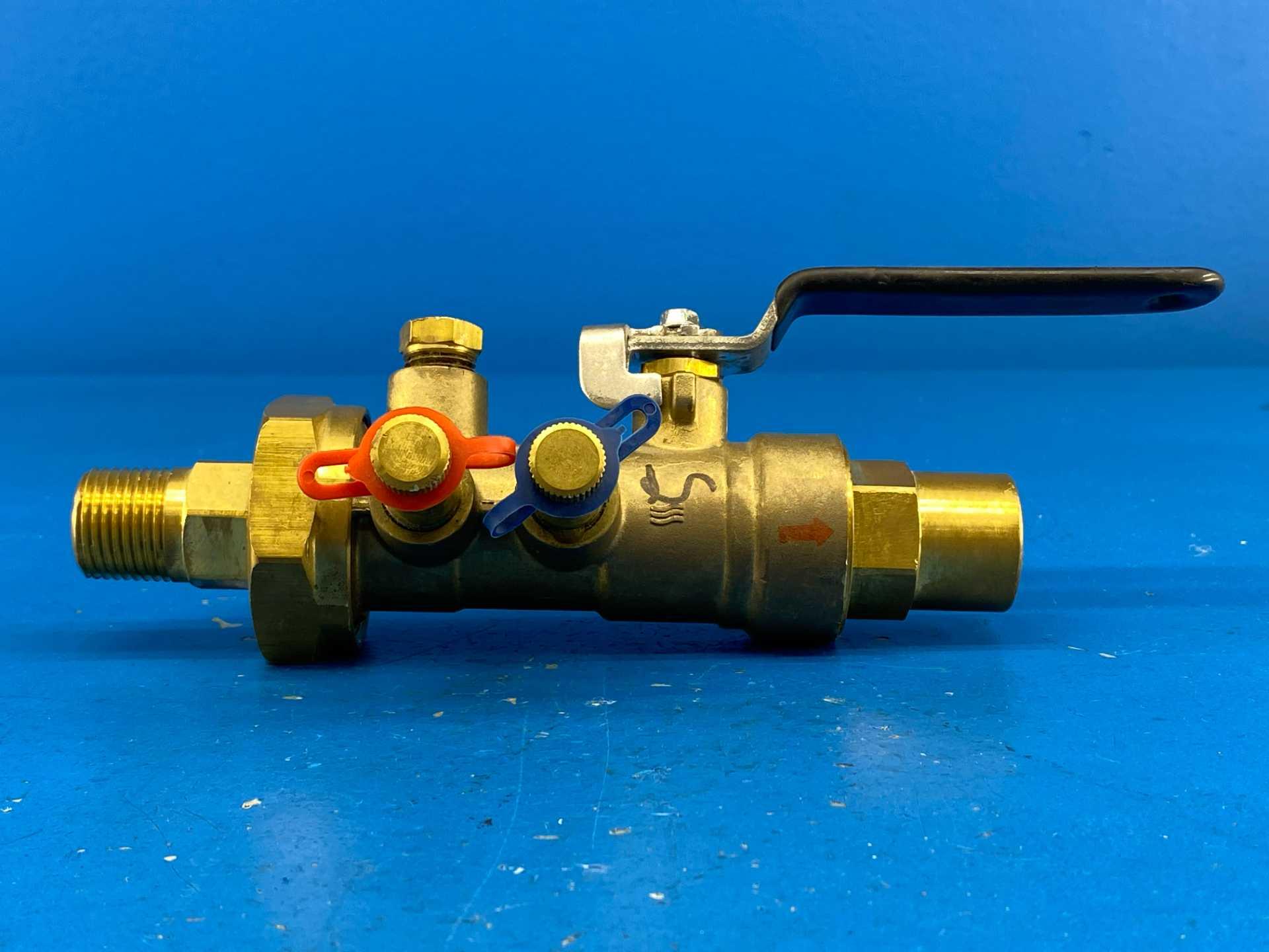 IMI Flow Design UASBS-B-075S-050M-V6 UA SBS V6 Venturi Balancing Ball Valve 3/4" S x 1/2" M Brass 600 WOG PN40 5.8-21.0 GPM Type B