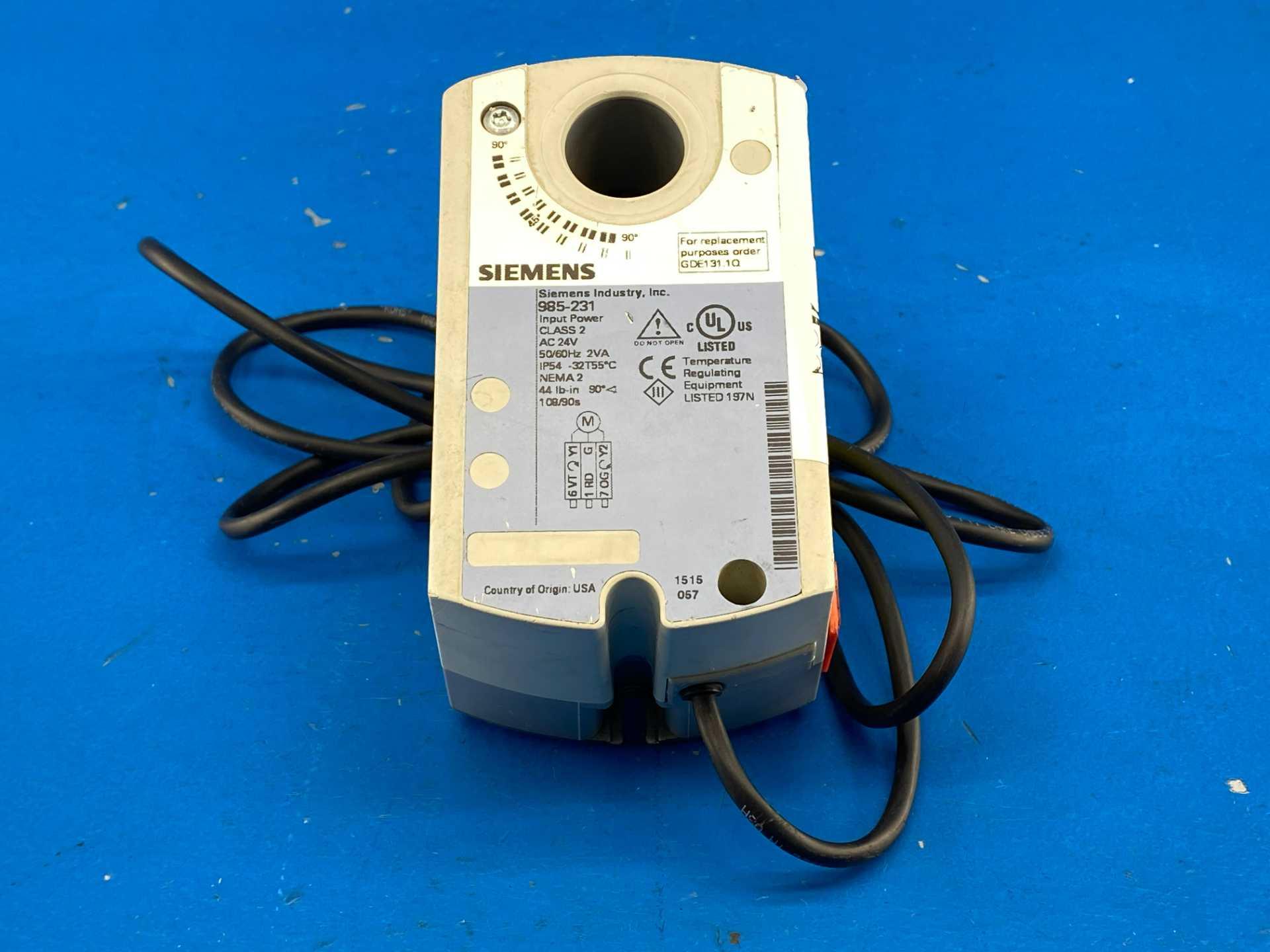 Siemens GDE131-1Q GDE131.1Q (985-231) OpenAir Electronic Damper Actuator Non-Spring Return Rotary 24VAC 50/60Hz 2VA 44lb-in