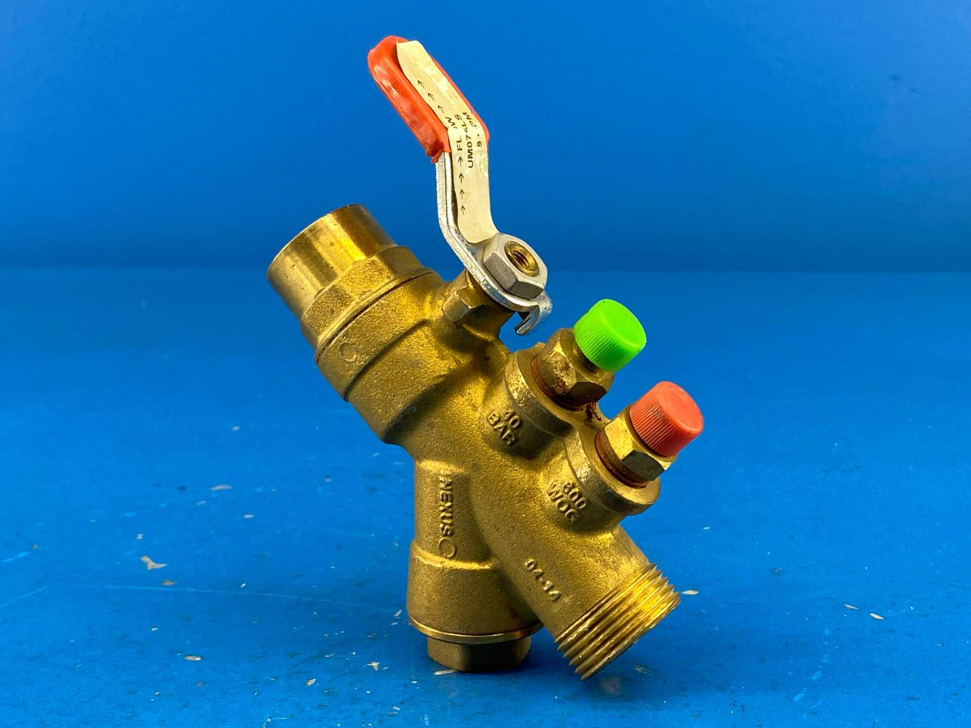 Nexus Valve, Inc. UM-075LS-050M-080 3/4"LS x 1/2"M 8GPM Automatic Flow Control Ball Valve UltraMatic Series 600WOG PN40