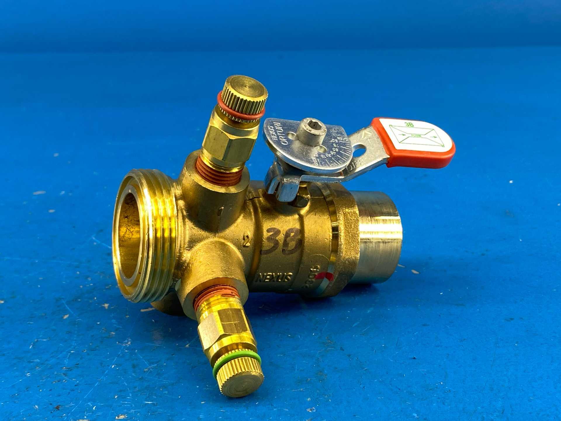 Nexus Valve, Inc. XB-100-S-100M-3B-GL 1"S x 1"M Calibrated Venturi Balancing Ball Valve Ultra XB Orturi Series GL Handle 600WOG PN40