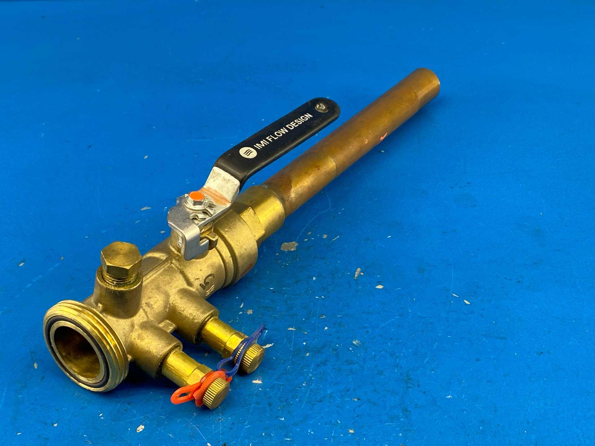 IMI Flow Design UASBS-B-075S-050M-V6 UA SBS V6 Venturi Balancing Ball Valve 3/4" S x 1/2"M Brass 600 WOG PN40 5.8-21.0 GPM Type B Copper Pipe