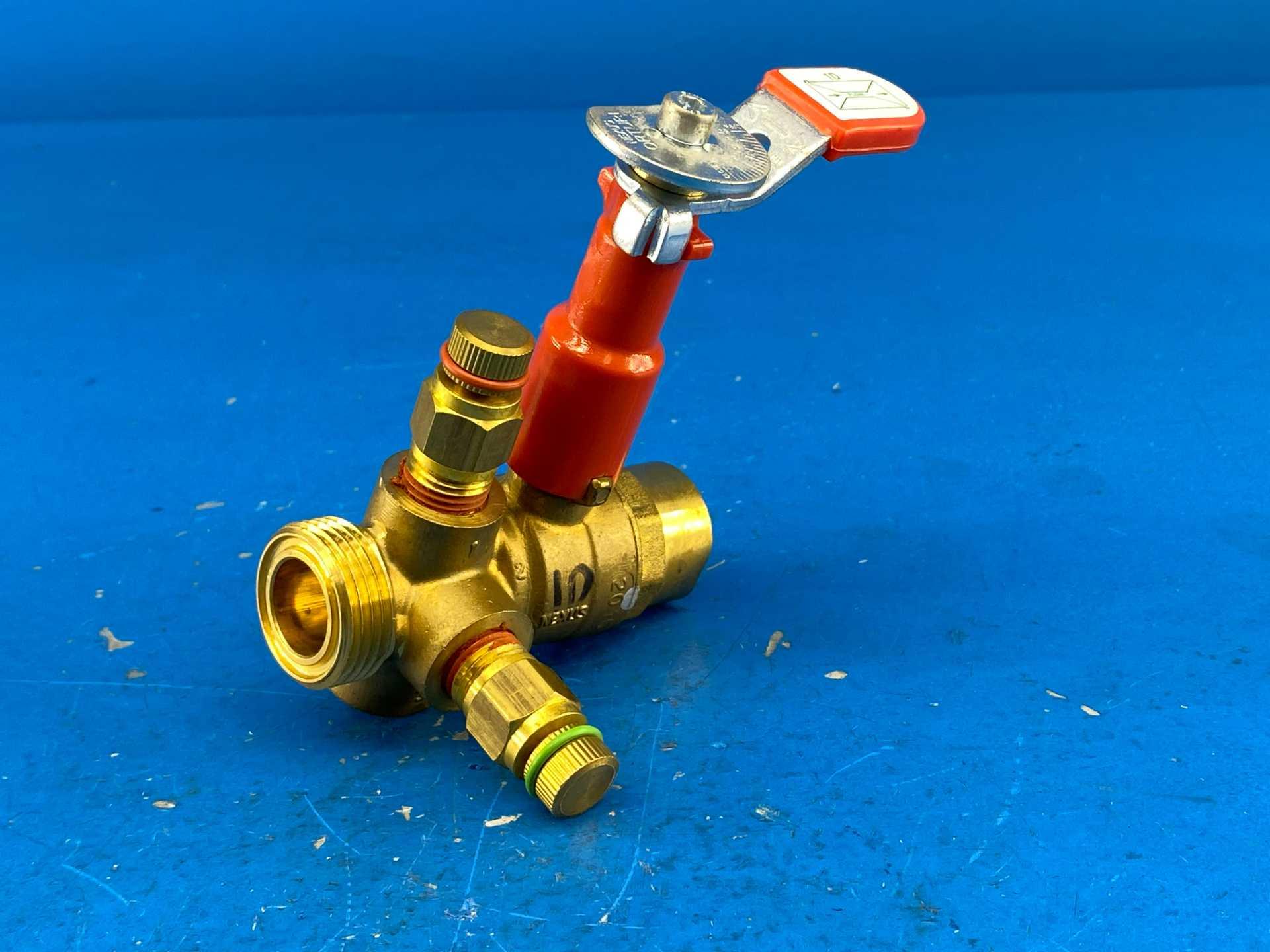 Nexus Valve, Inc. XB-075LS-050M-1D-GEL 3/4"LS x 1/2"M Calibrated Venturi Balancing Ball Valve Ultra XB Orturi Series Gel Handle 600WOG PN40