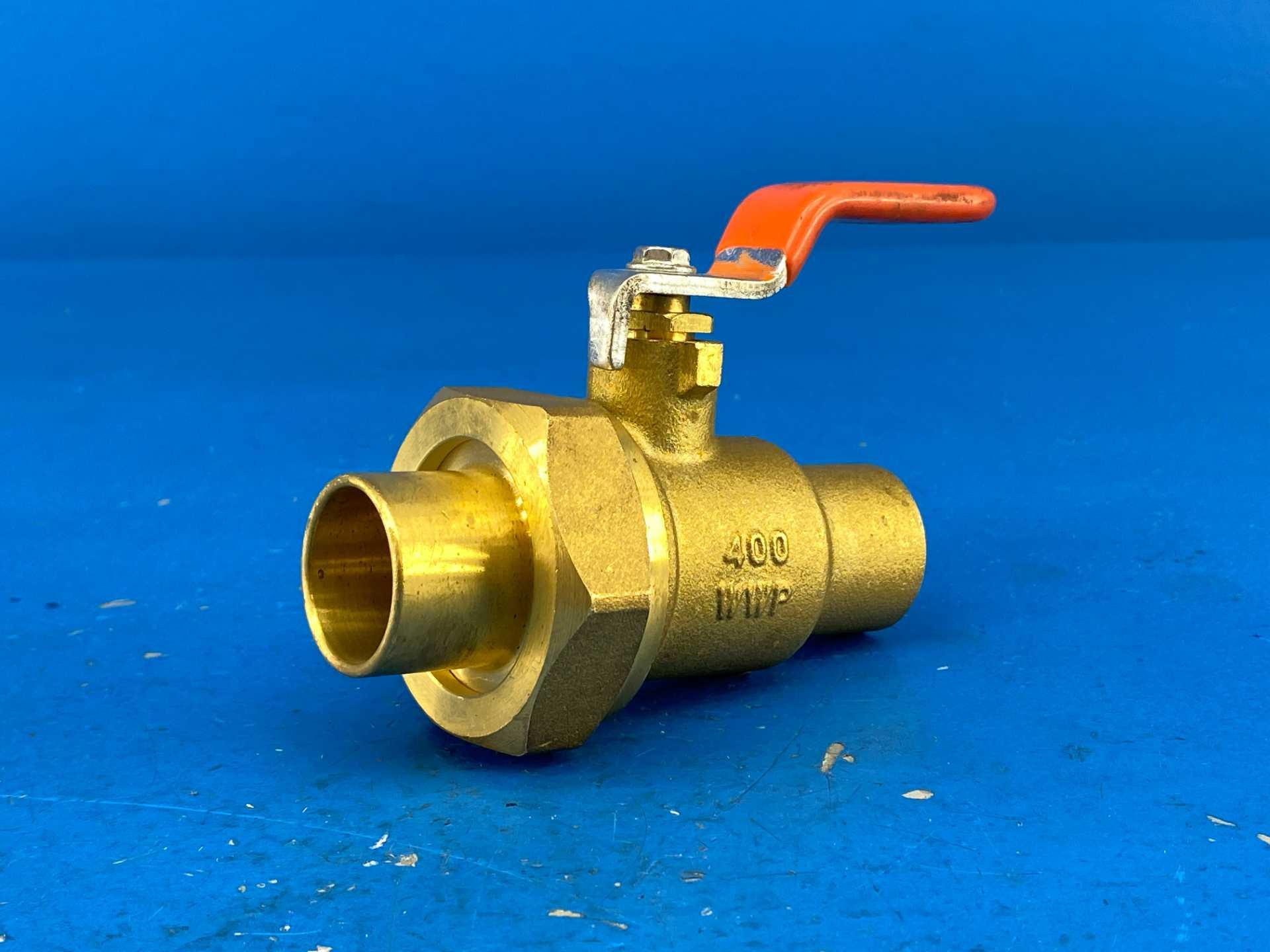 IMI Flow Design UBM0075S UBM Compact Shut-Off Ball Valve 3/4" S x 3/4" S Brass 400 WOG 600 PSIG @ 250F (Orange Handle)