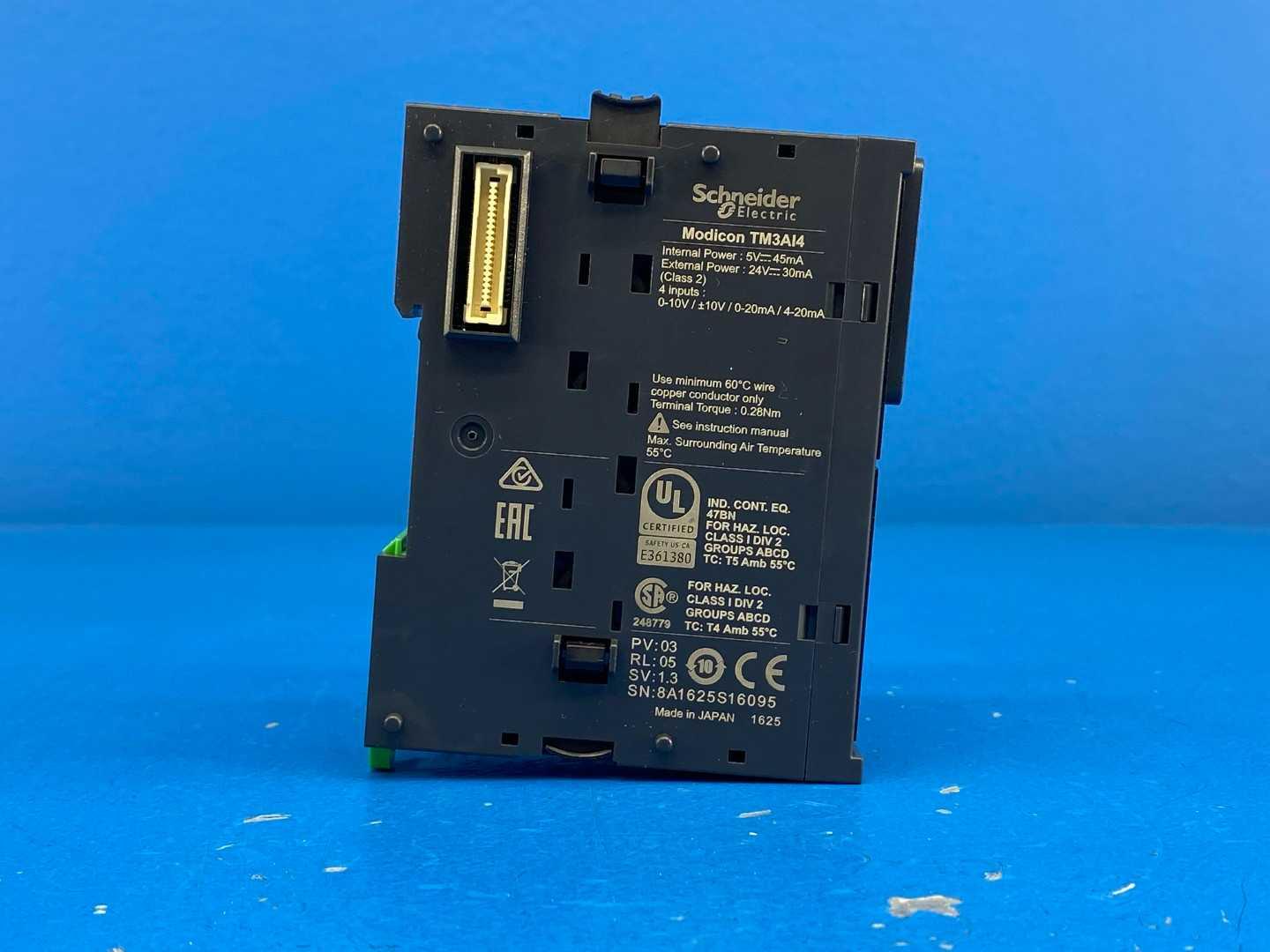 Schneider Electric TM3AI4 Modicon Analog Input Module, 4-Channel, 0-10V / Â±10V / 0-20mA / 4-20mA