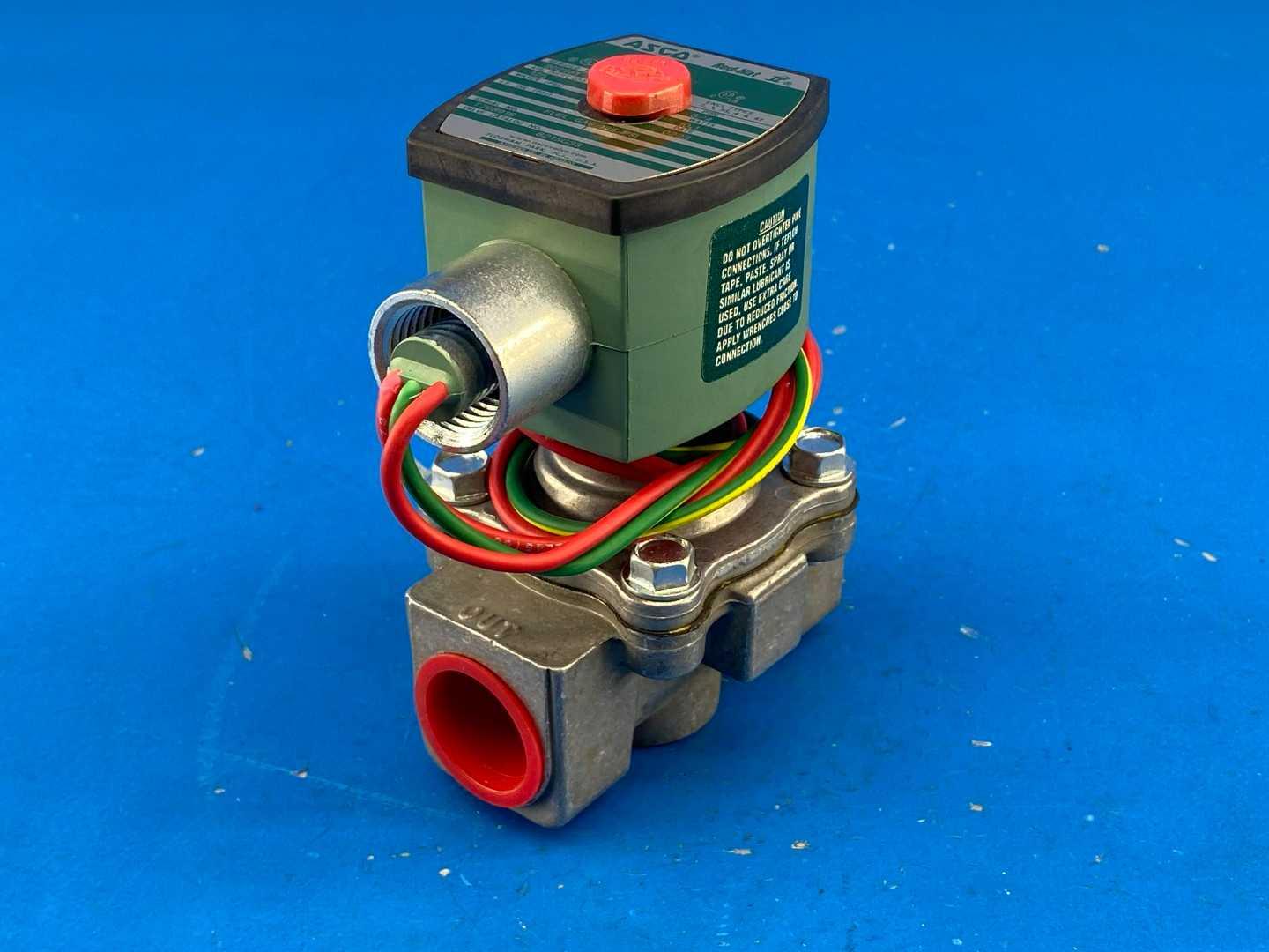 Asco 8215G33 Red-Hat 8215G33Aluminum Body 2-Way Solenoid Valve 3/4" Normally Open 0-125psi 120V