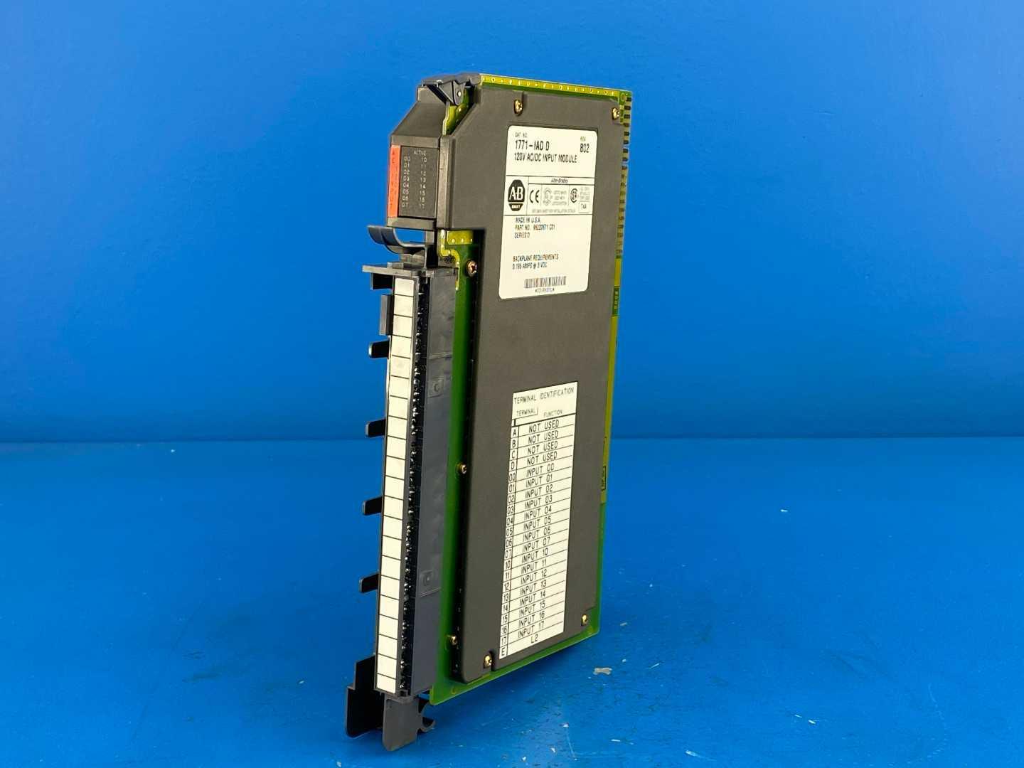 Allen-Bradley 1771-IAD D 120V AC/DC Input Module T4A REV:B02