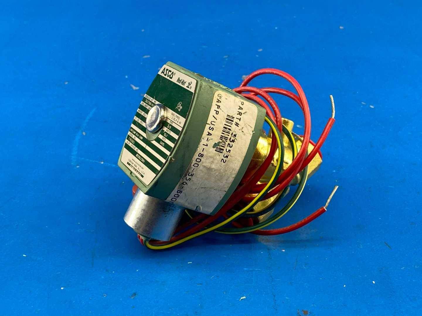 Asco 8030G13VH Red-Hat 3/8" Solenoid Shutoff Valve Vacuum 10-6 TORR